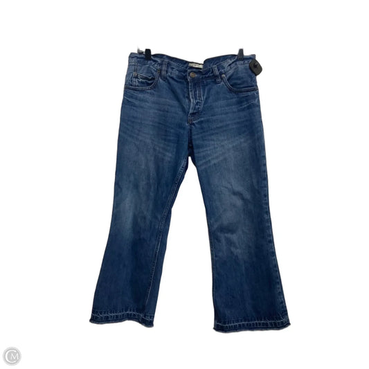 Jeans Wide Leg By Free People In Black Denim, Size: 10