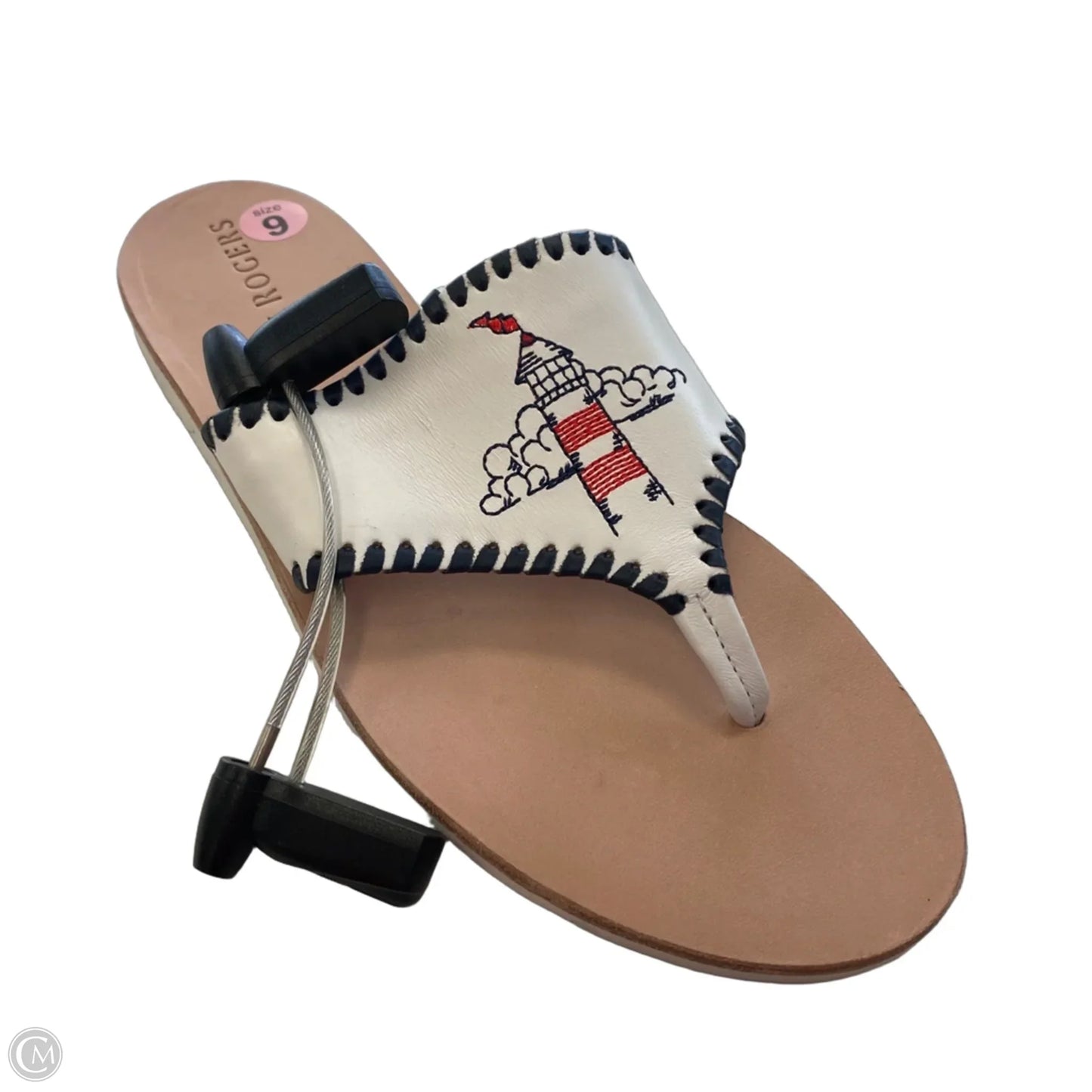 Sandals Designer By Jack Rogers In White, Size: 9