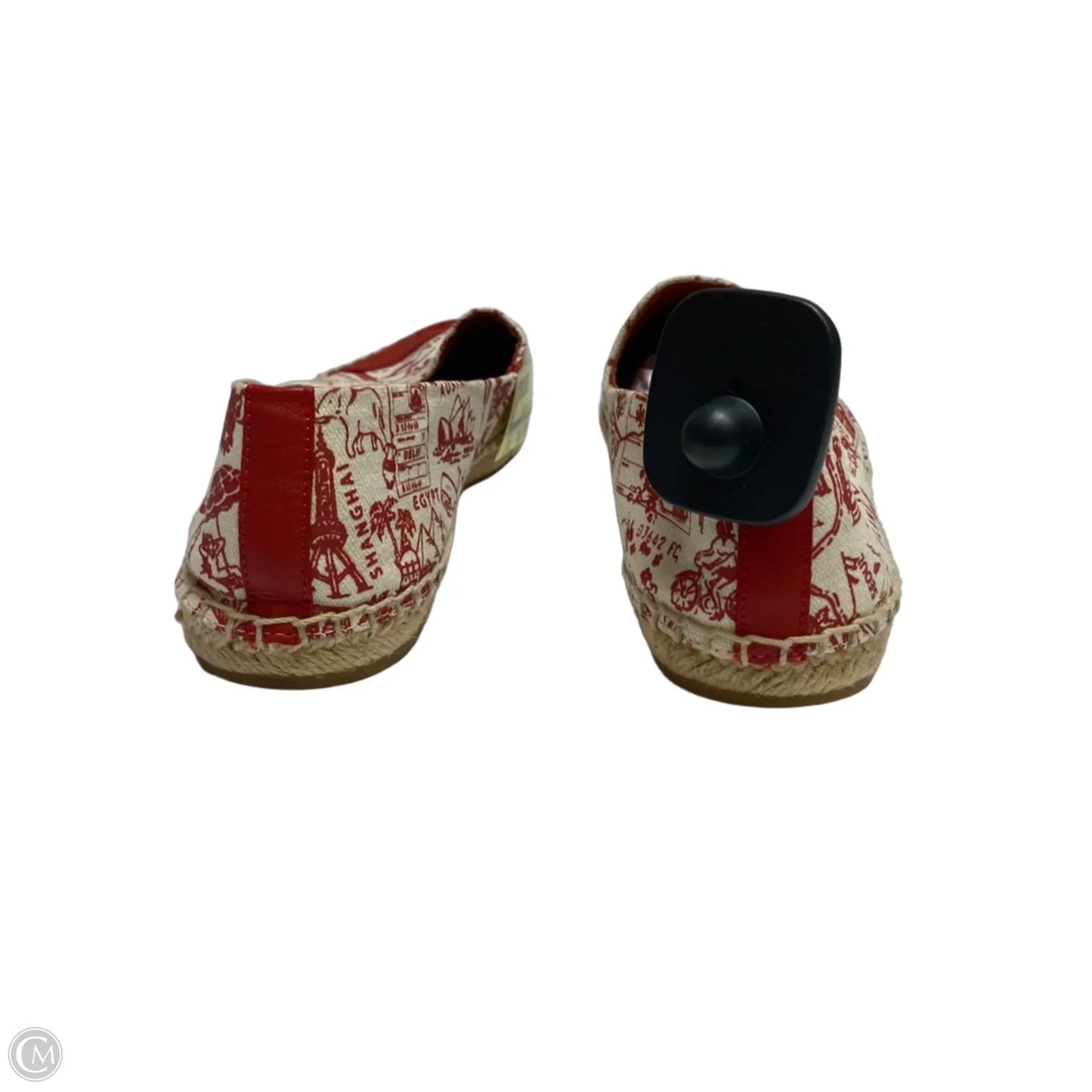 Shoes Designer By Tory Burch In Cream & Red, Size: 8