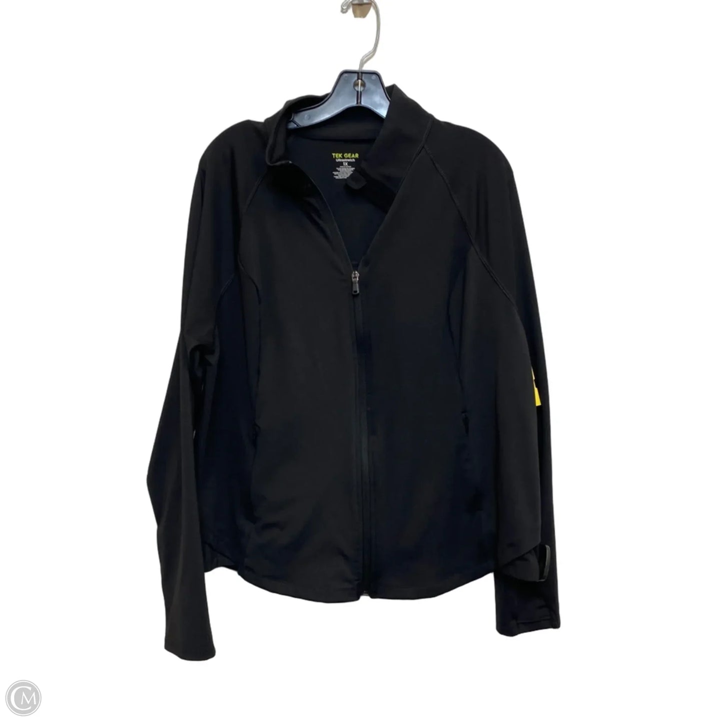 Athletic Jacket By Tek Gear In Black, Size: 1x