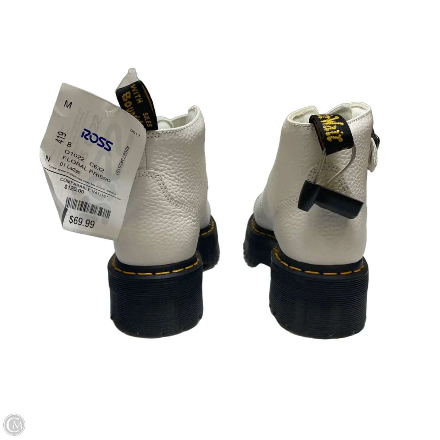 Boots Designer By Dr Martens In White, Size: 8