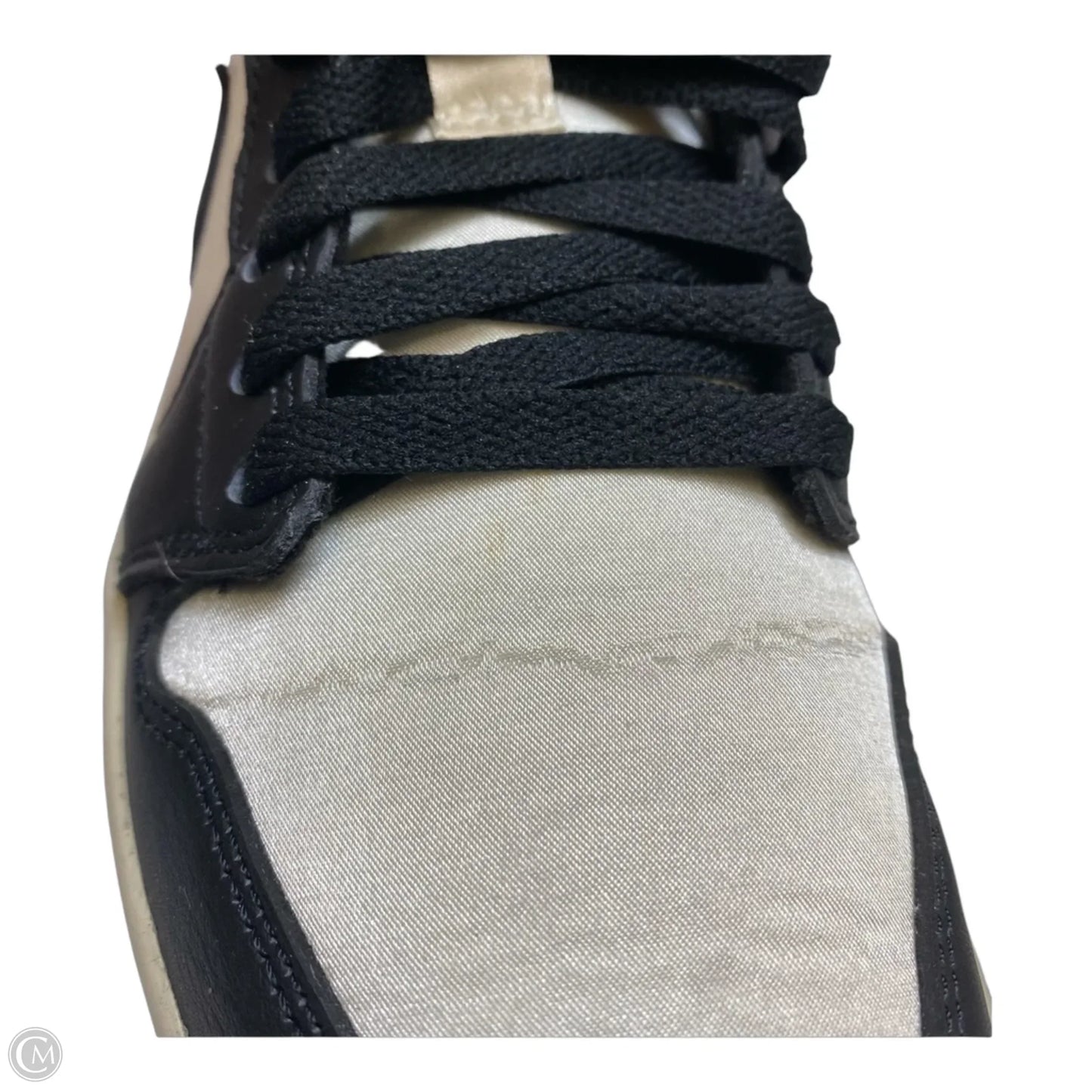 Shoes Luxury Designer By Jordan In Black & White, Size: 7