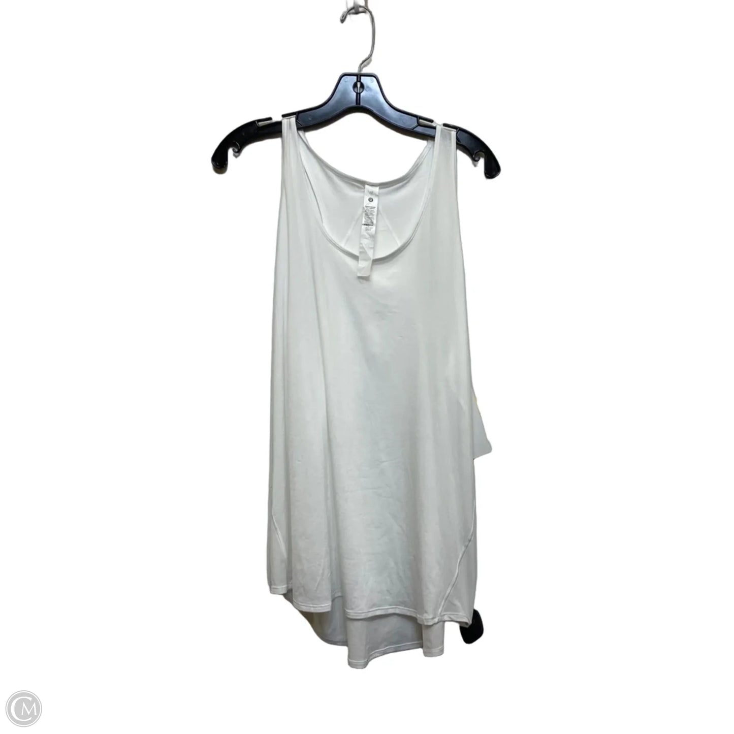 Athletic Tank Top Designer By Lululemon In White, Size: L