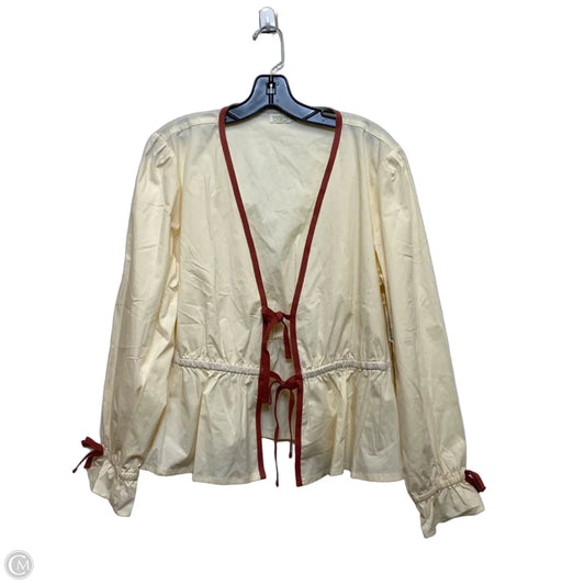Top Long Sleeve Designer By Spartina In Cream, Size: Xl