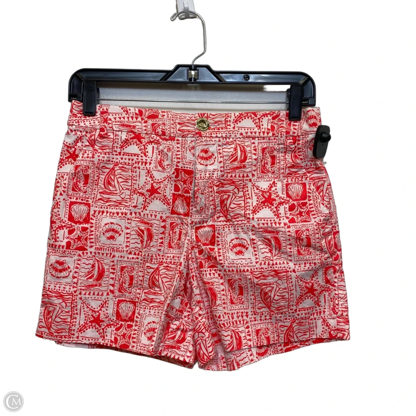 Shorts Designer By Lilly Pulitzer In Red & White, Size: 2