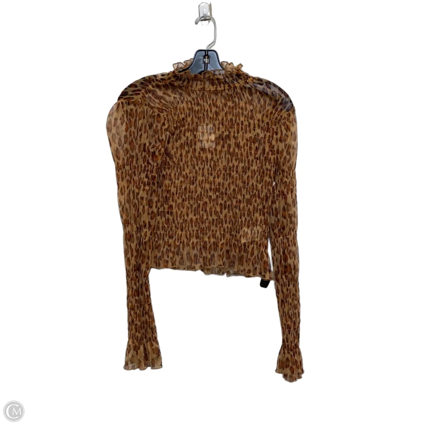 Top Long Sleeve By Free People In Brown, Size: S