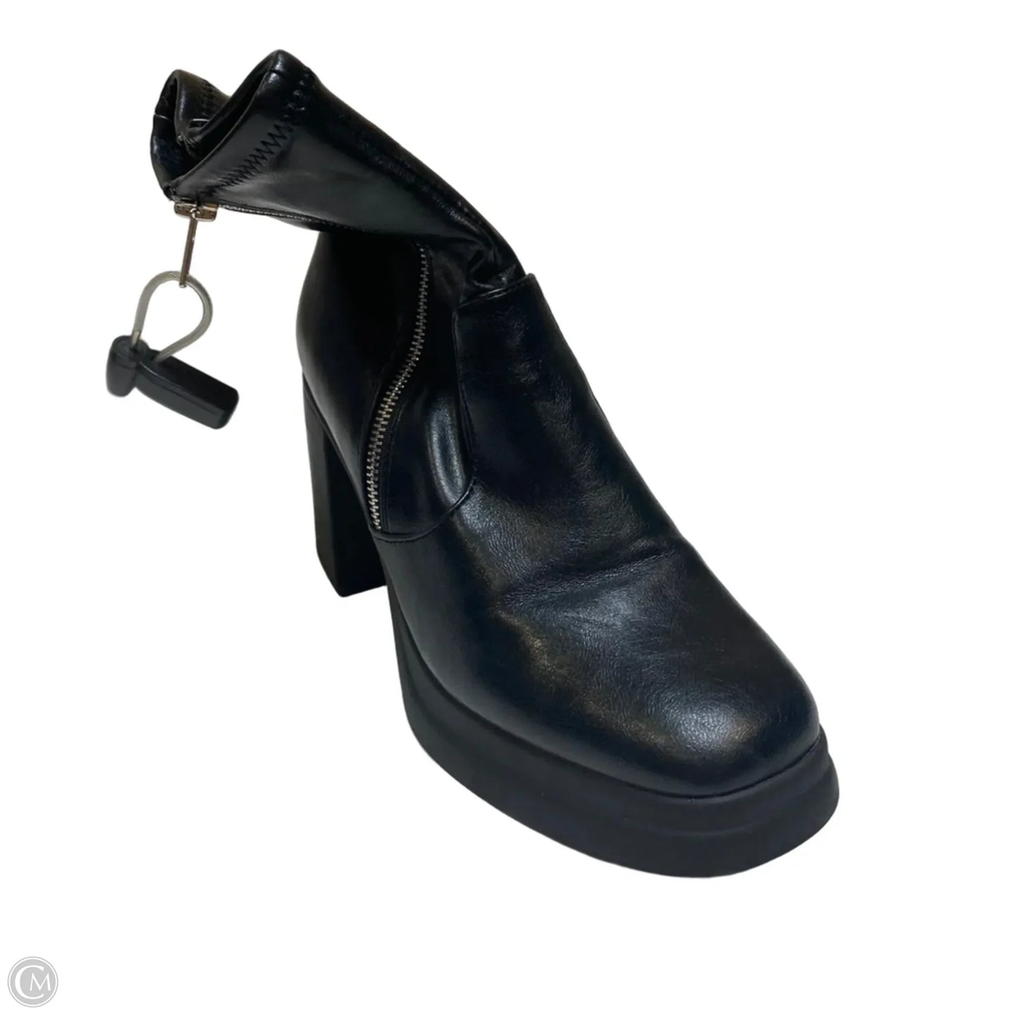Boots Ankle Heels By Steve Madden In Black, Size: 9.5