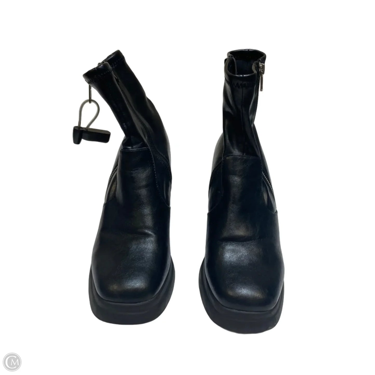 Boots Ankle Heels By Steve Madden In Black, Size: 9.5