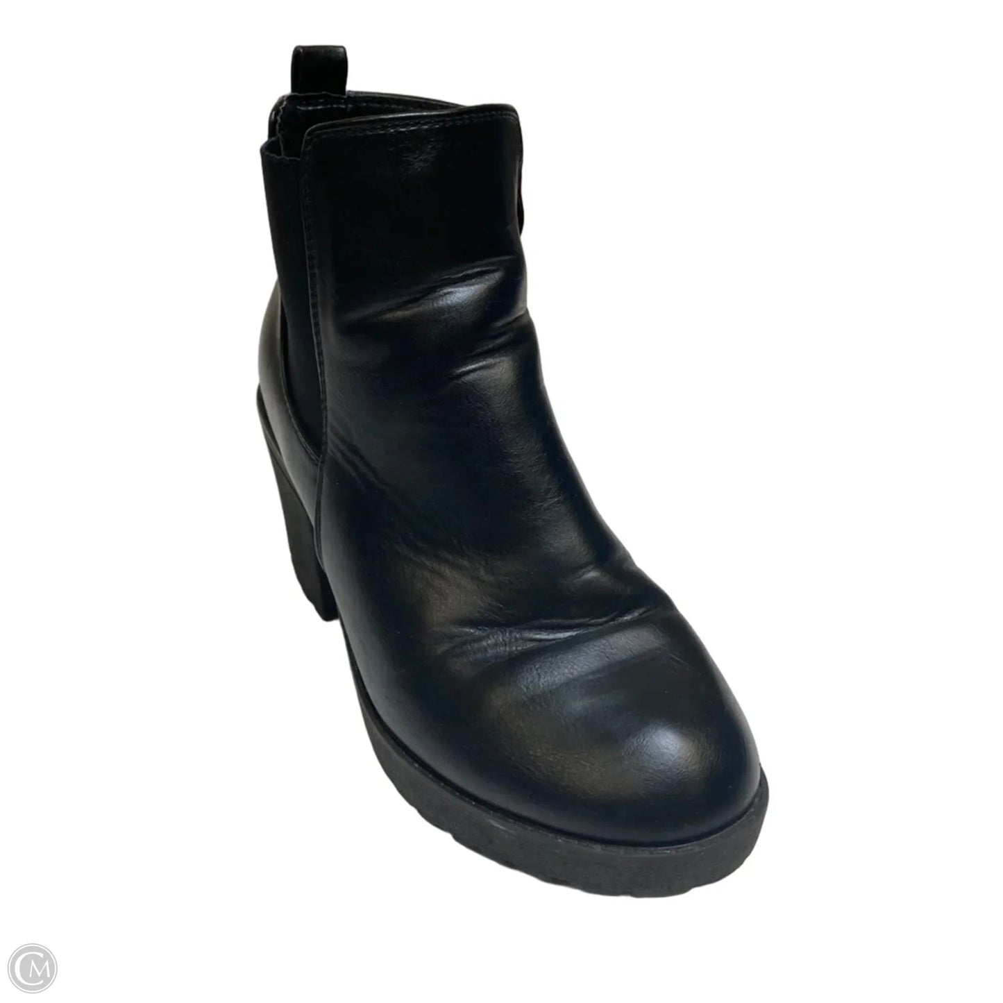Boots Ankle Heels By Clothes Mentor In Black, Size: 7
