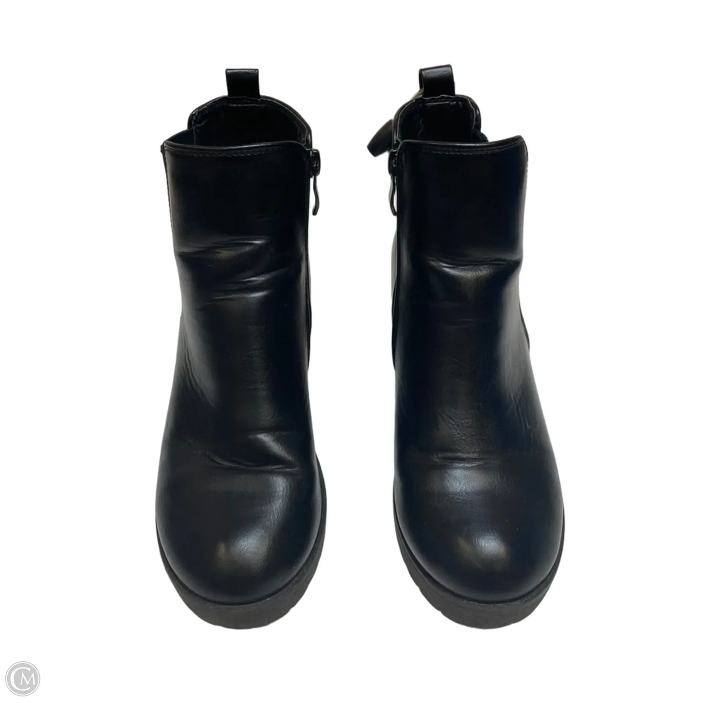 Boots Ankle Heels By Clothes Mentor In Black, Size: 7
