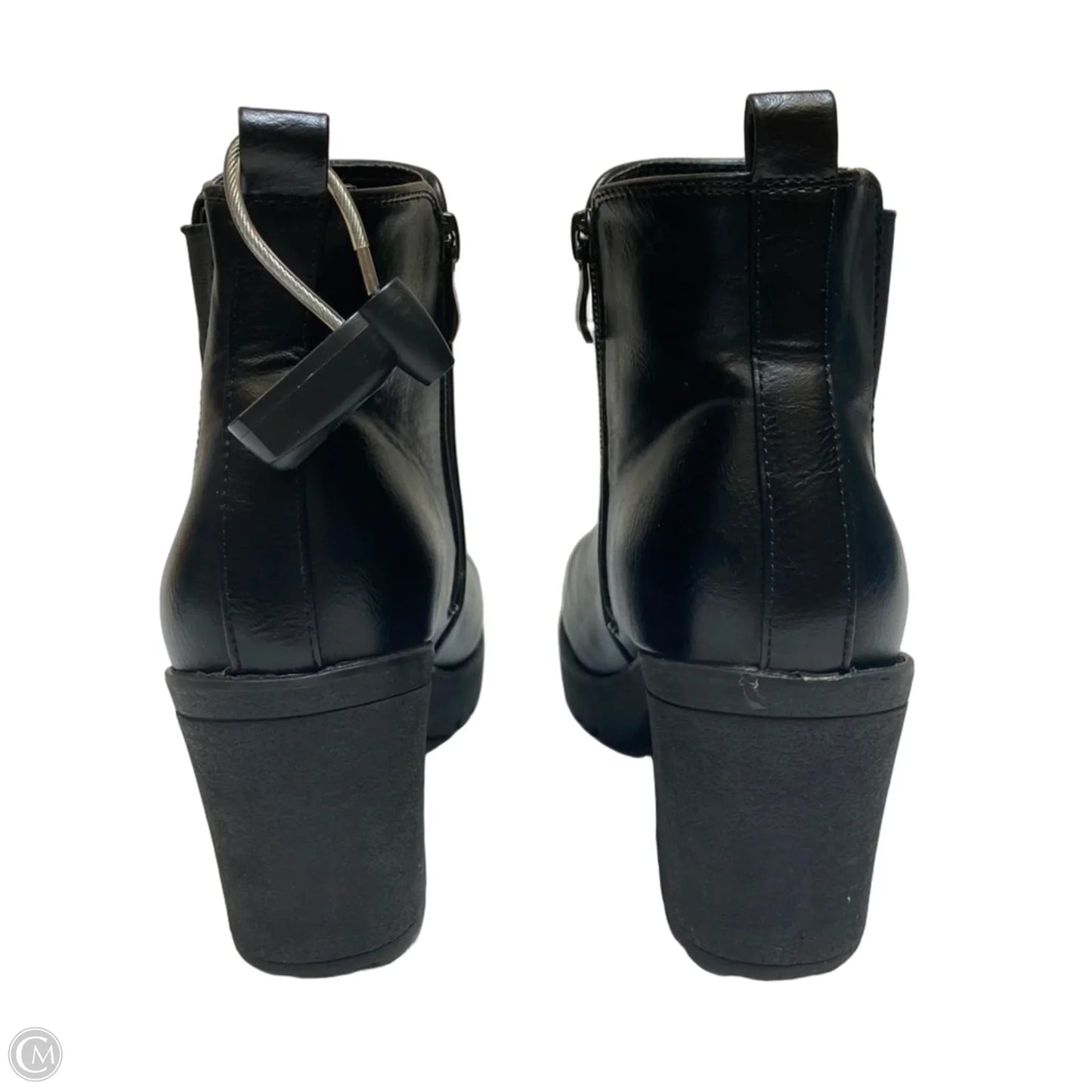Boots Ankle Heels By Clothes Mentor In Black, Size: 7