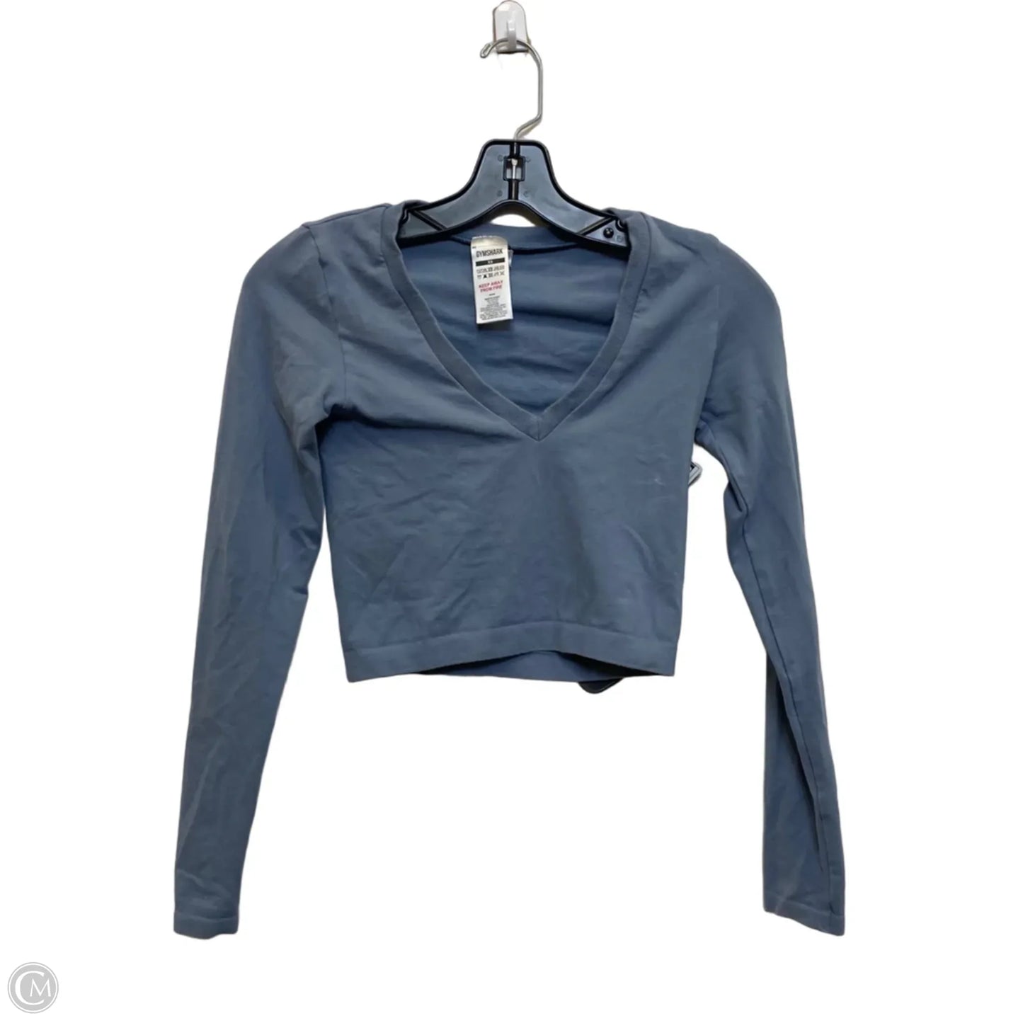 Athletic Top Long Sleeve Crewneck By Gym Shark In Blue, Size: Xs