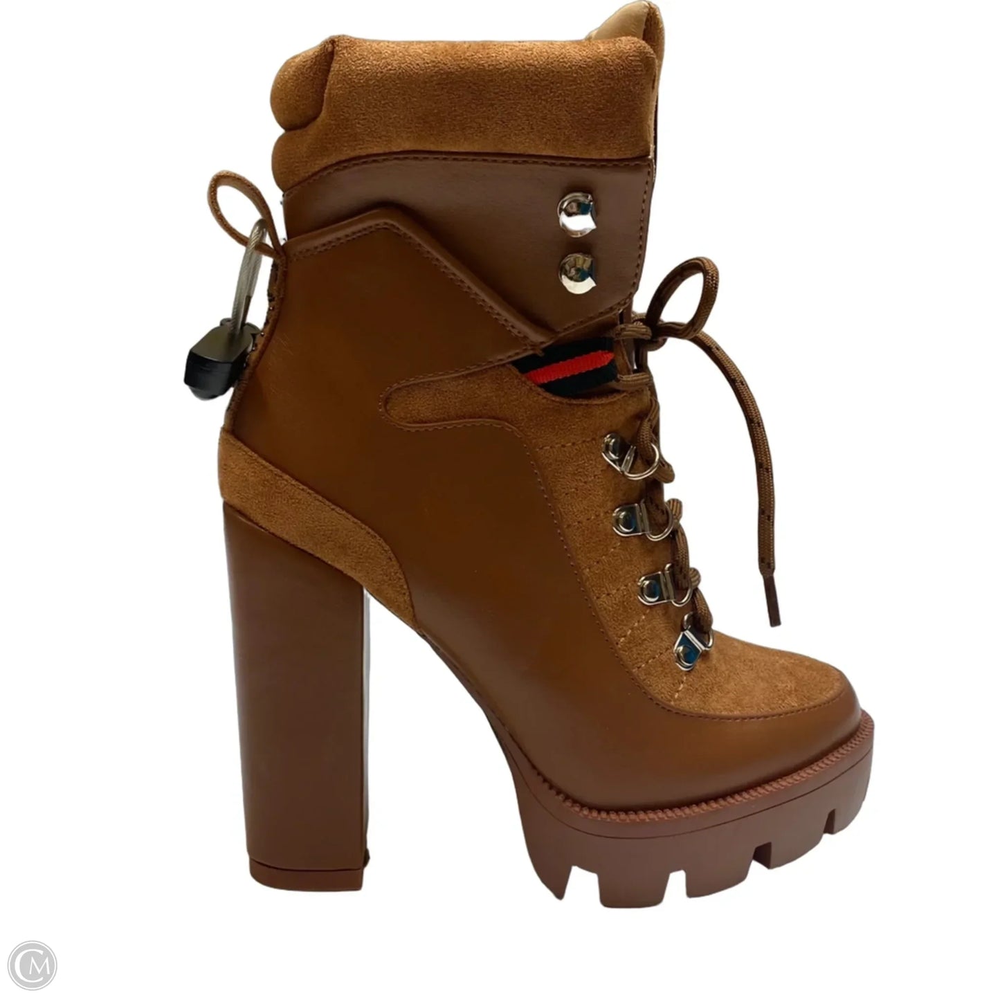 Boots Ankle Heels By Azalea Wang In Brown, Size: 6.5