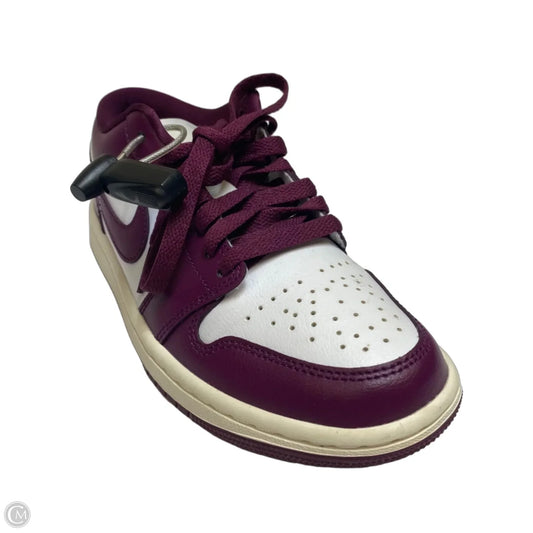 Shoes Luxury Designer By Jordan In Purple & White, Size: 5.5