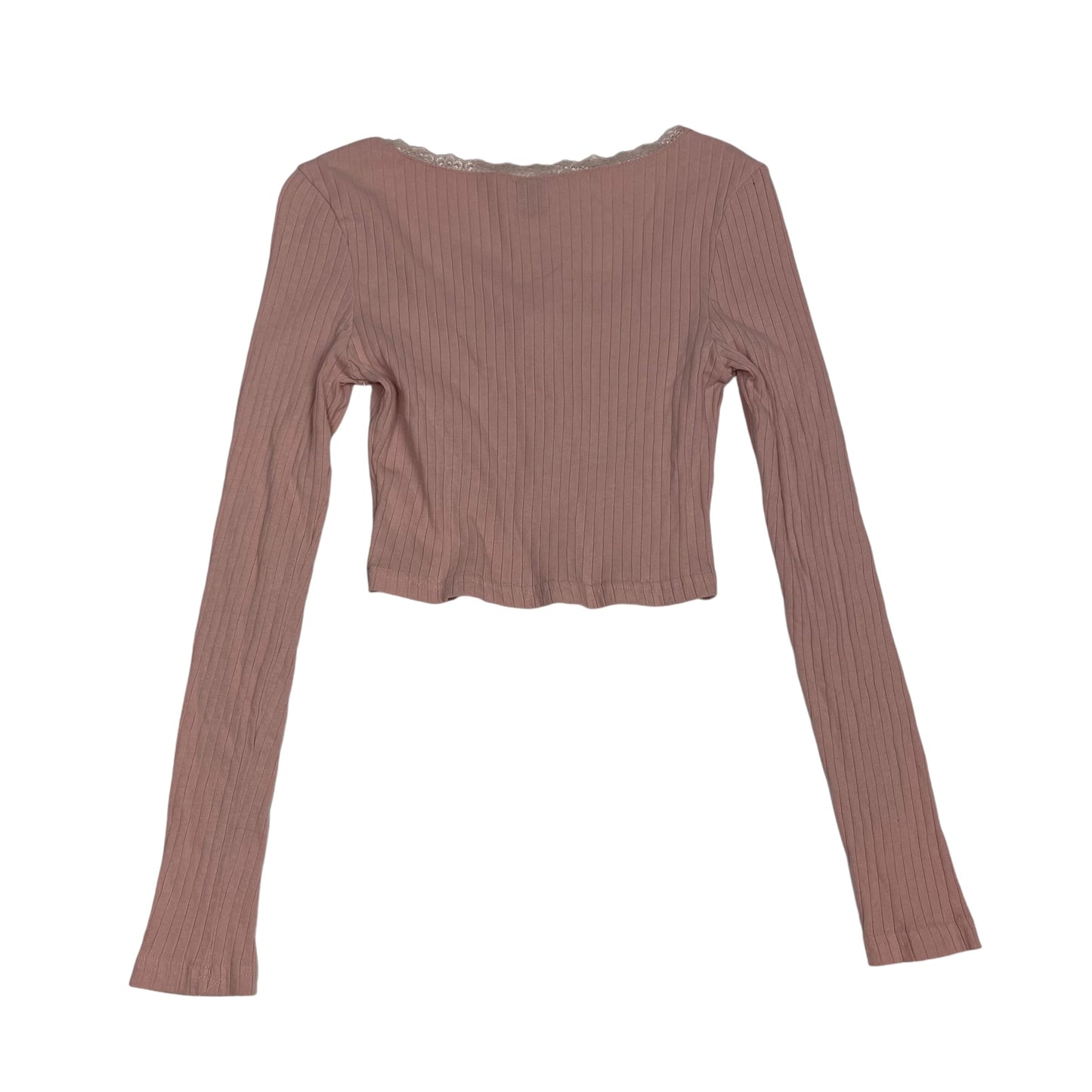 Top Long Sleeve By Shein In Pink, Size: M