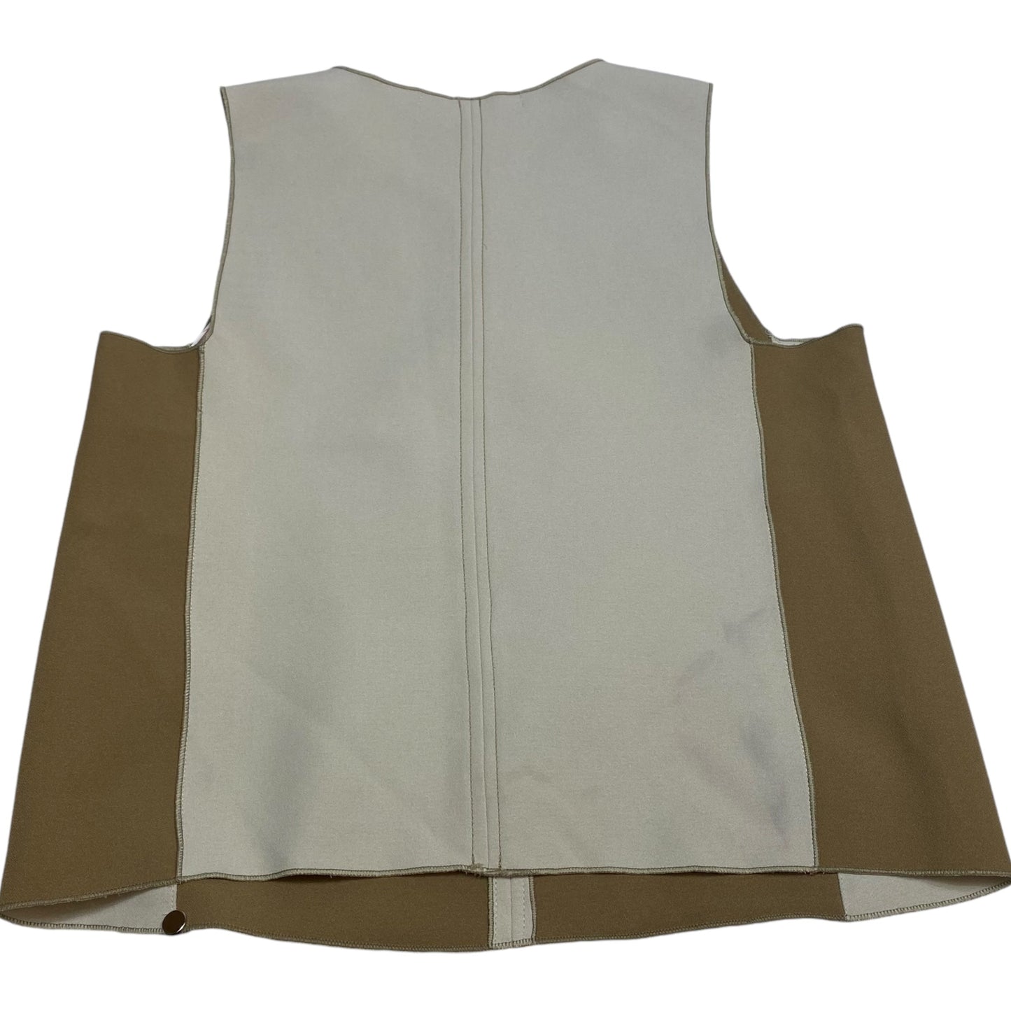 Top Sleeveless By Zara Basic In Brown, Size: S