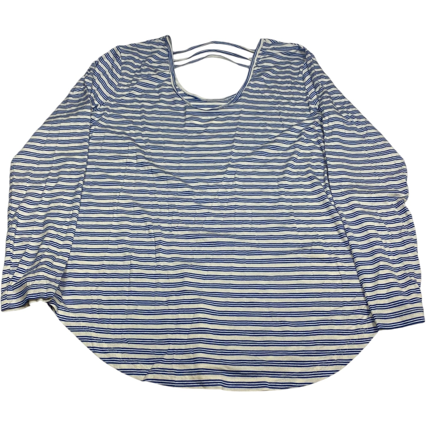 Top Long Sleeve By Kavu In Blue & White, Size: L