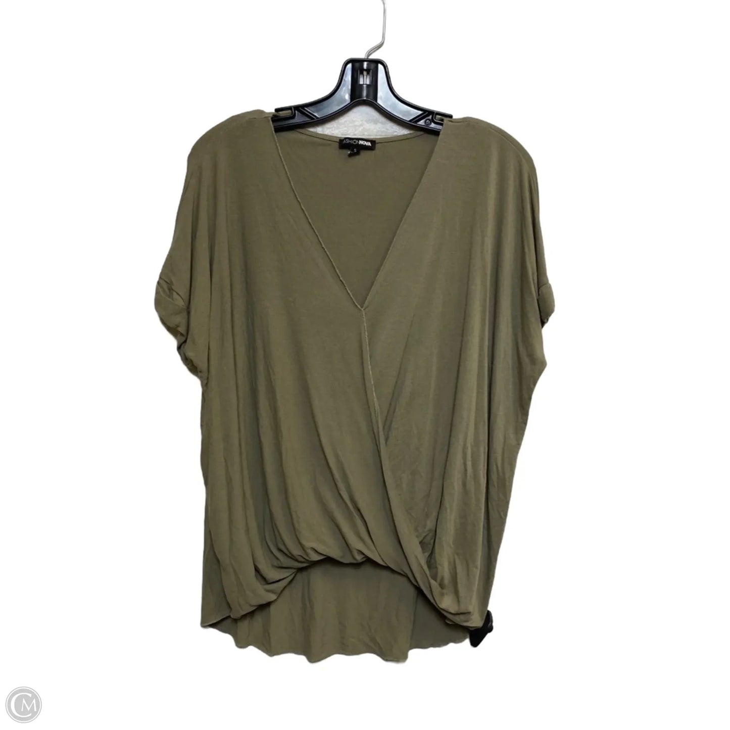 Top Short Sleeve By Shein In Green, Size: S