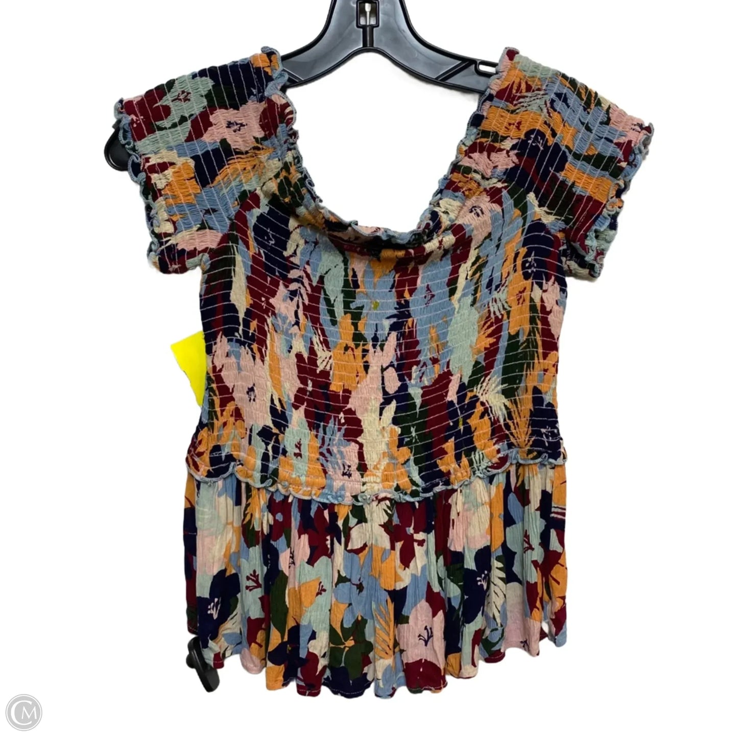 Top Short Sleeve By Patrons of Peace In Blue & Red, Size: S