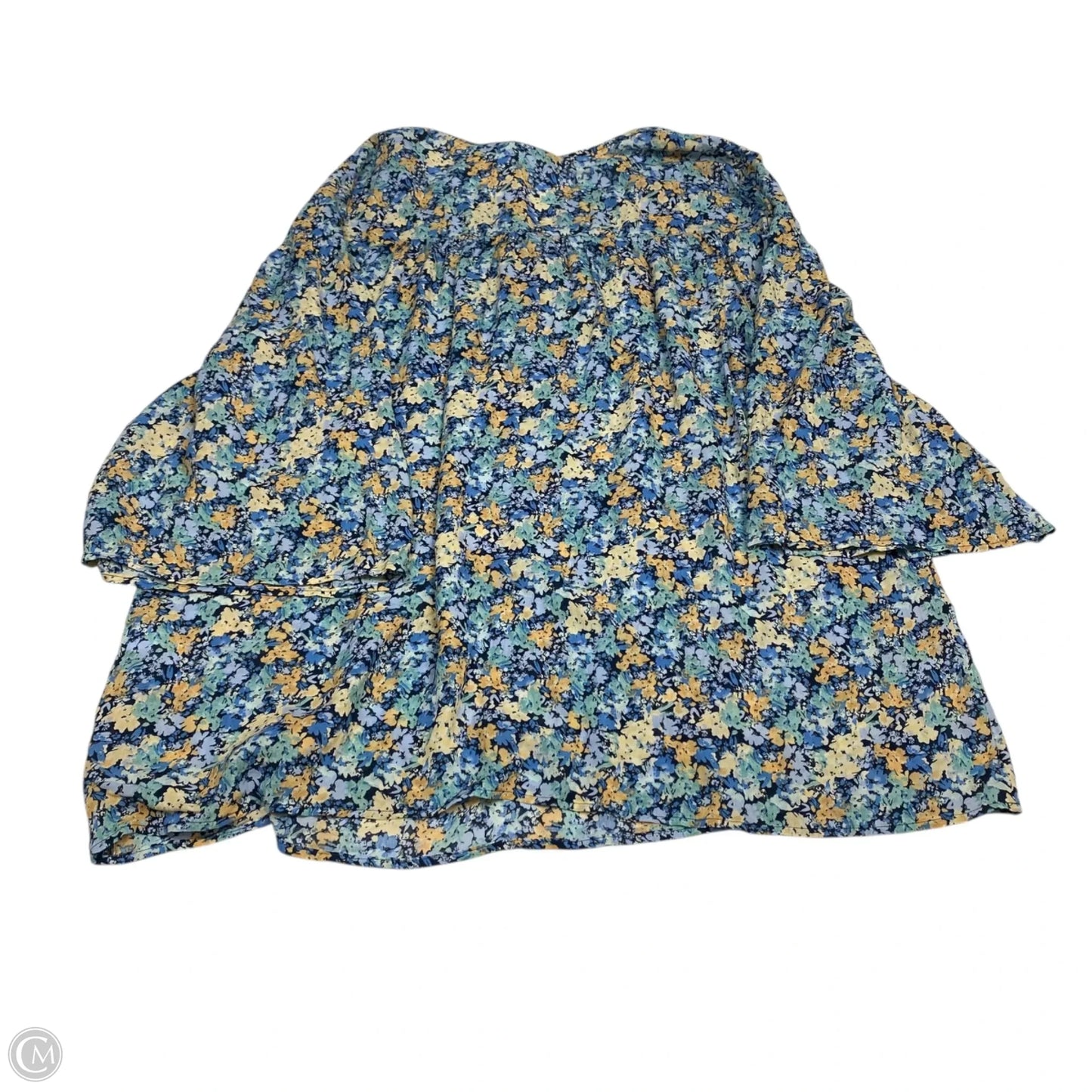 Top Long Sleeve By J. Jill In Blue & Yellow, Size: Xl