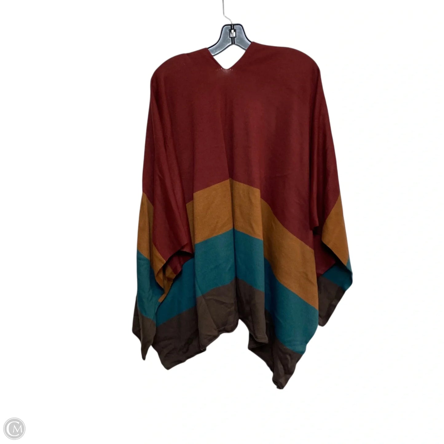 Shawl By Simply Noelle In Blue & Red, Size: Osfm