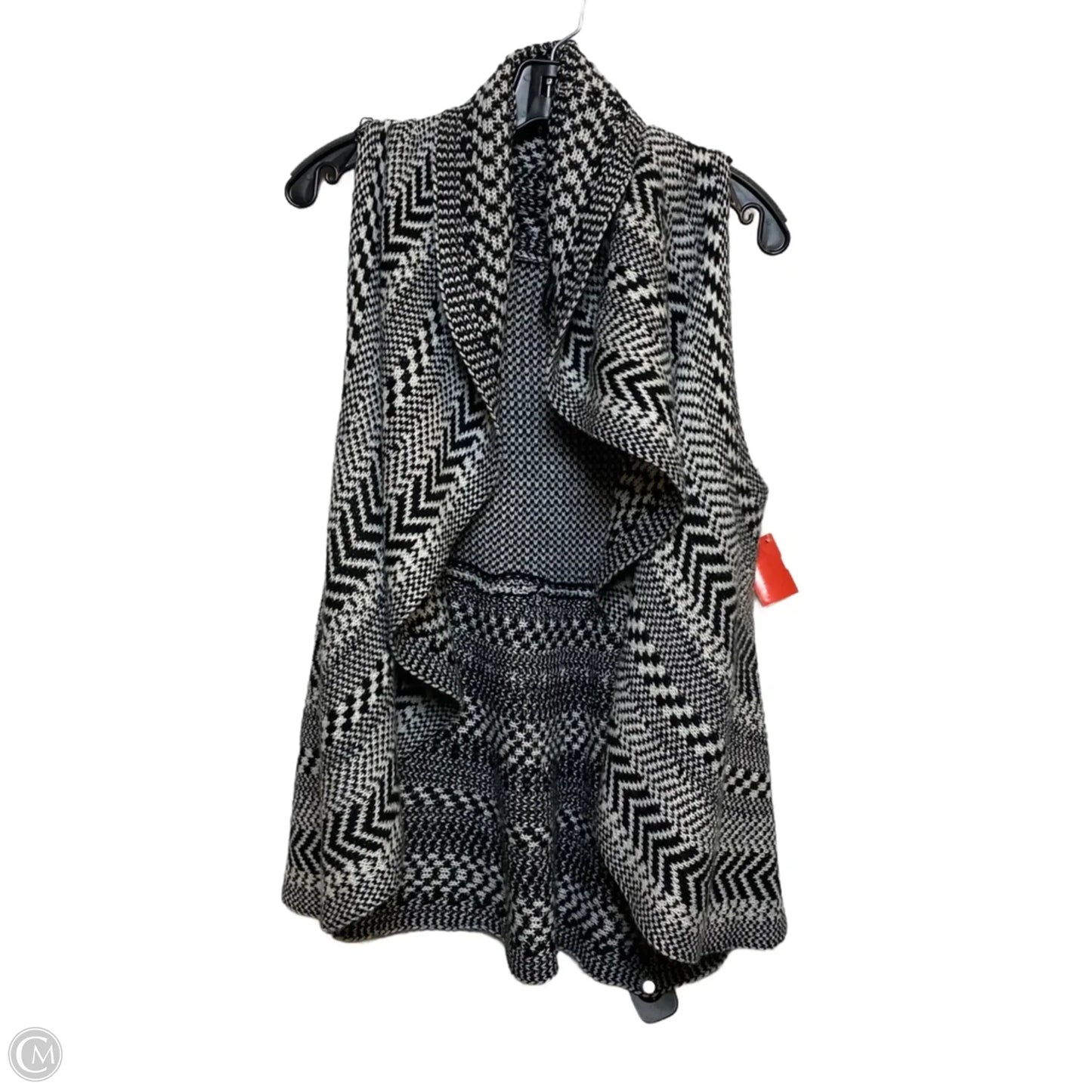 Vest Sweater By New Directions In Black & White, Size: L