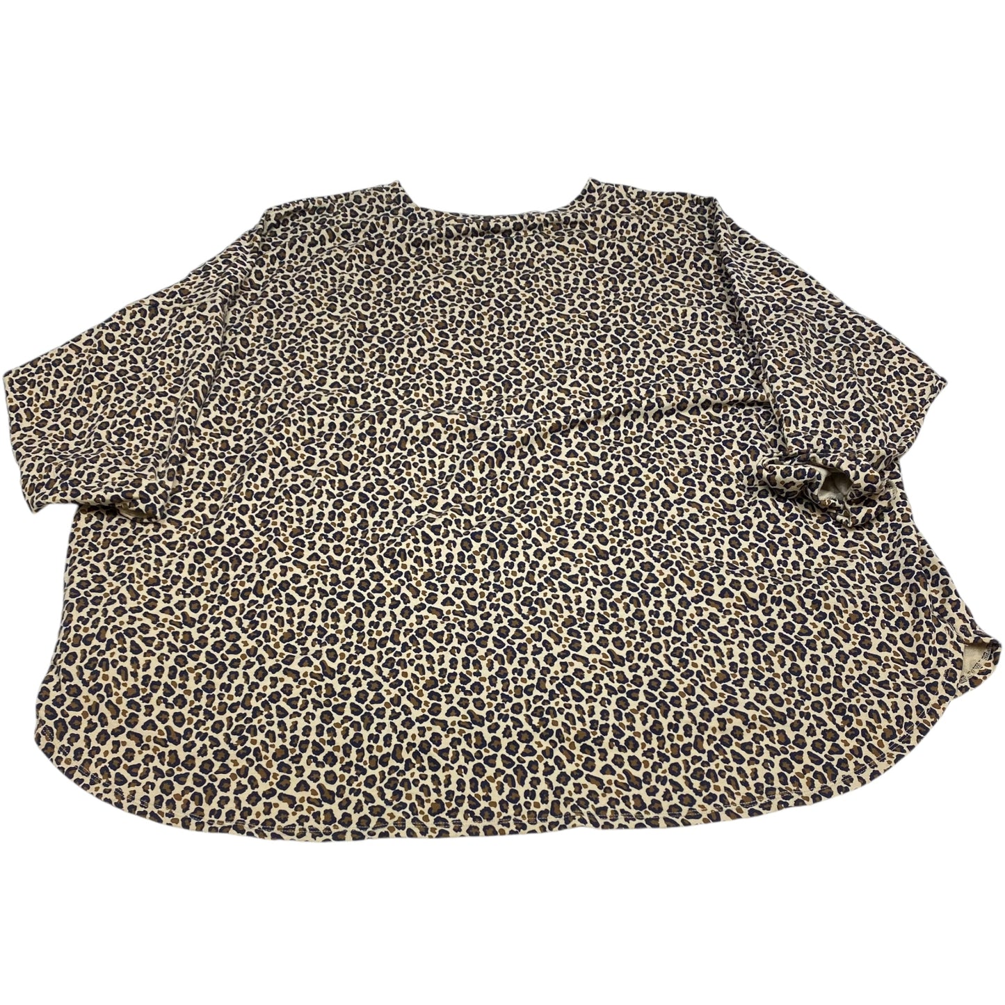 Top Long Sleeve By Crown And Ivy In Animal Print, Size: 4x