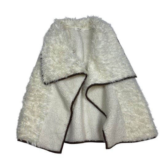 Vest Faux Fur & Sherpa By Peach Love Cream California In Cream, Size: M