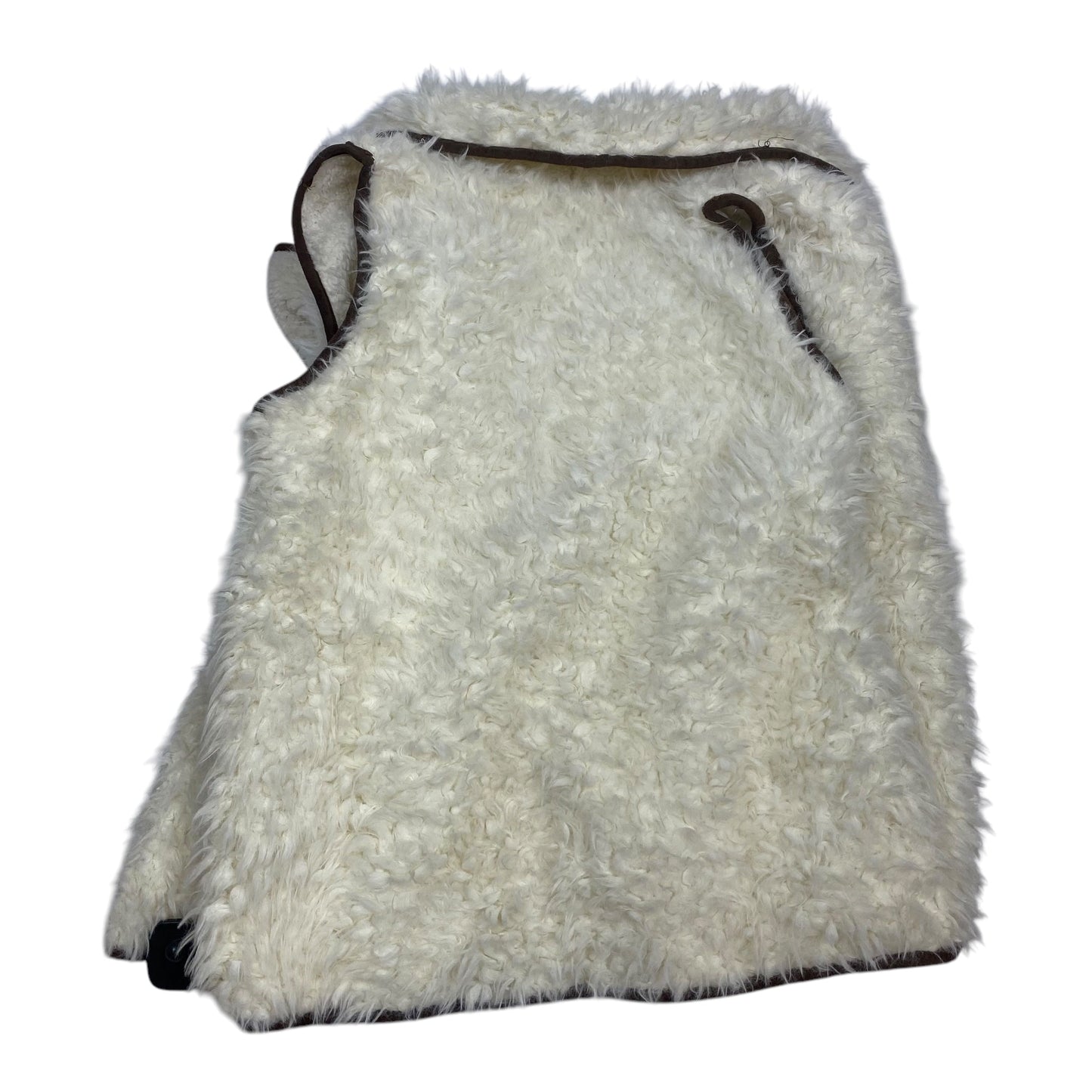 Vest Faux Fur & Sherpa By Peach Love Cream California In Cream, Size: M