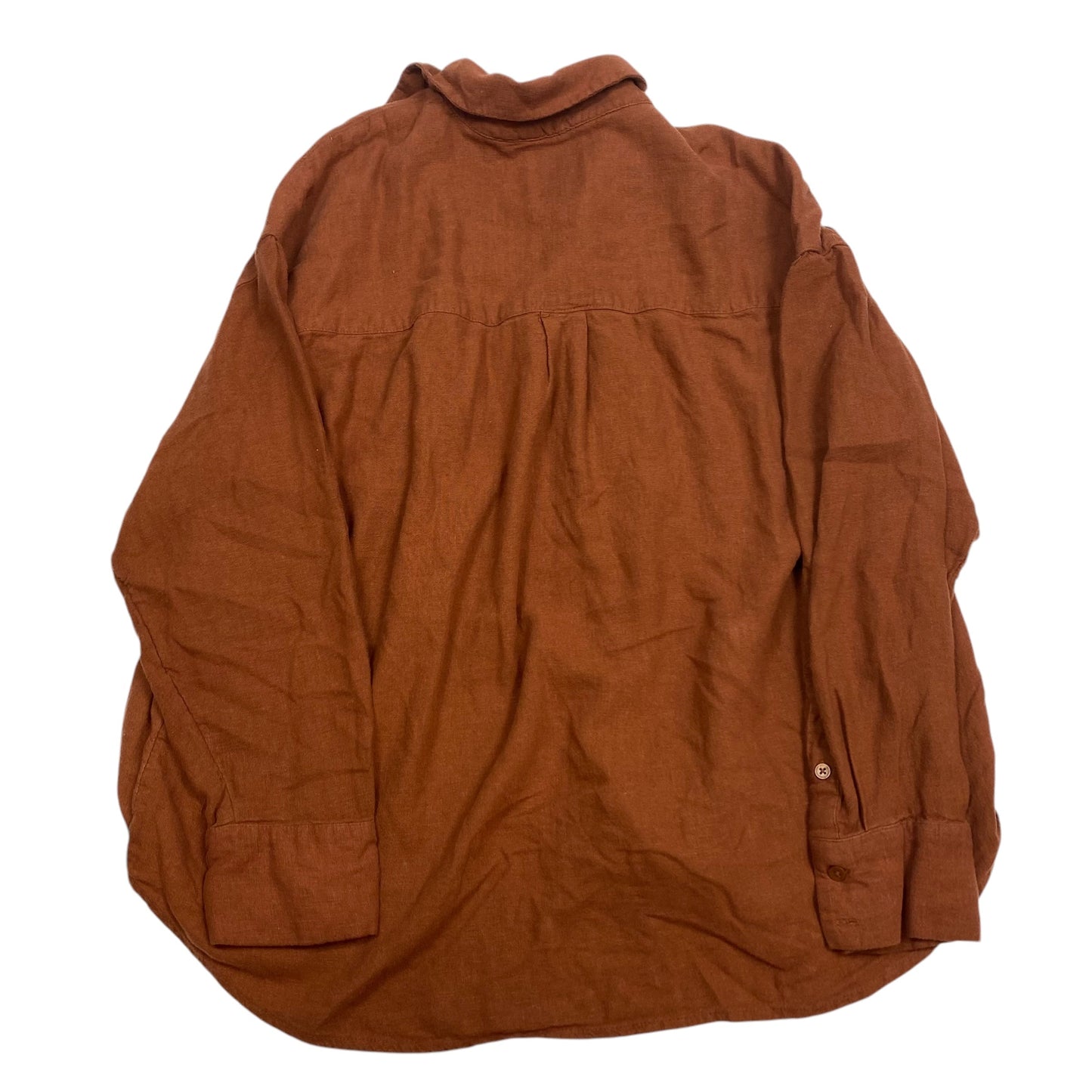 Top Long Sleeve By Abercrombie And Fitch In Orange, Size: M