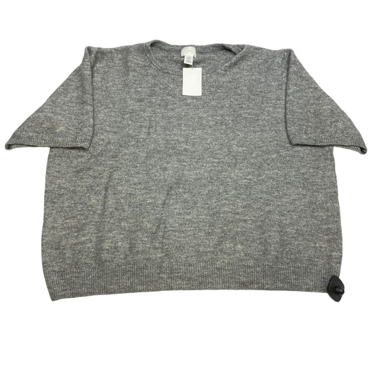 Sweater Short Sleeve By H&m In Grey, Size: 3x