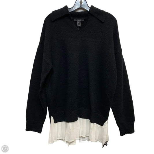 Sweater By Forever 21 In Black & White, Size: L