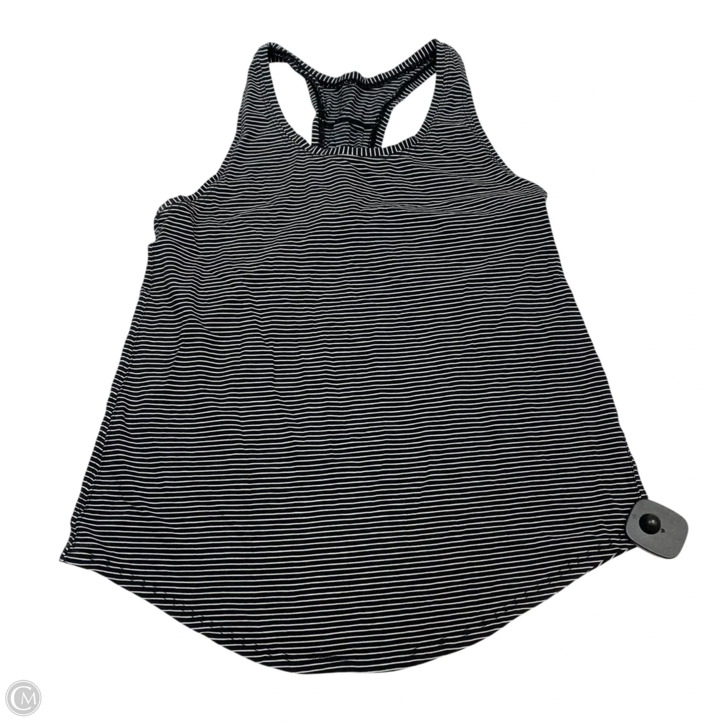 Athletic Tank Top Designer By Lululemon In Black & White, Size: S