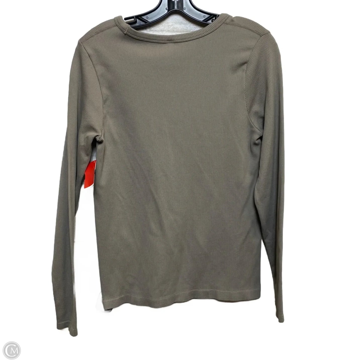 Athletic Top Long Sleeve Collar By 90 Degrees By Reflex In Brown, Size: Xl