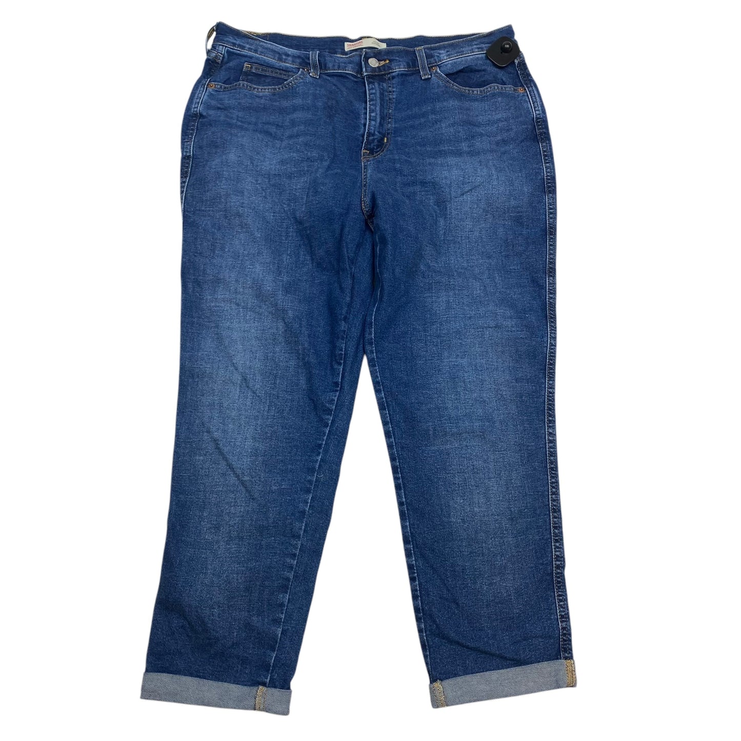 Jeans Boyfriend By Levis In Blue Denim, Size: 14