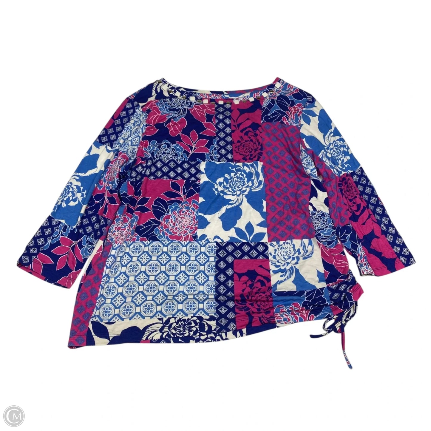 Top Long Sleeve By Ruby Rd In Blue & Pink, Size: Xl