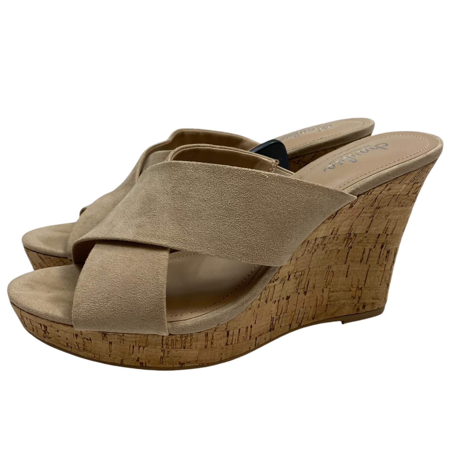 Sandals Heels Wedge By Charles By Charles David In Tan, Size: 8