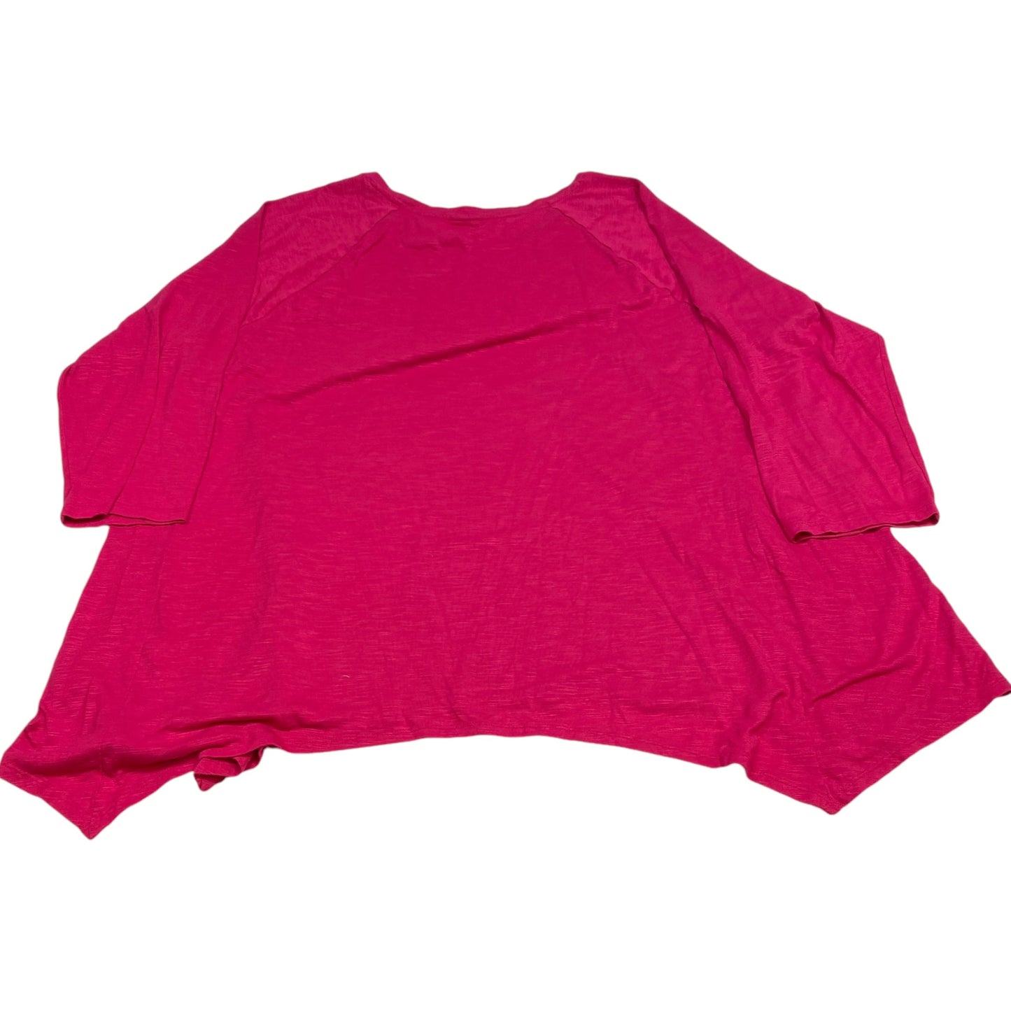 Top 3/4 Sleeve By Cato In Pink, Size: 3x