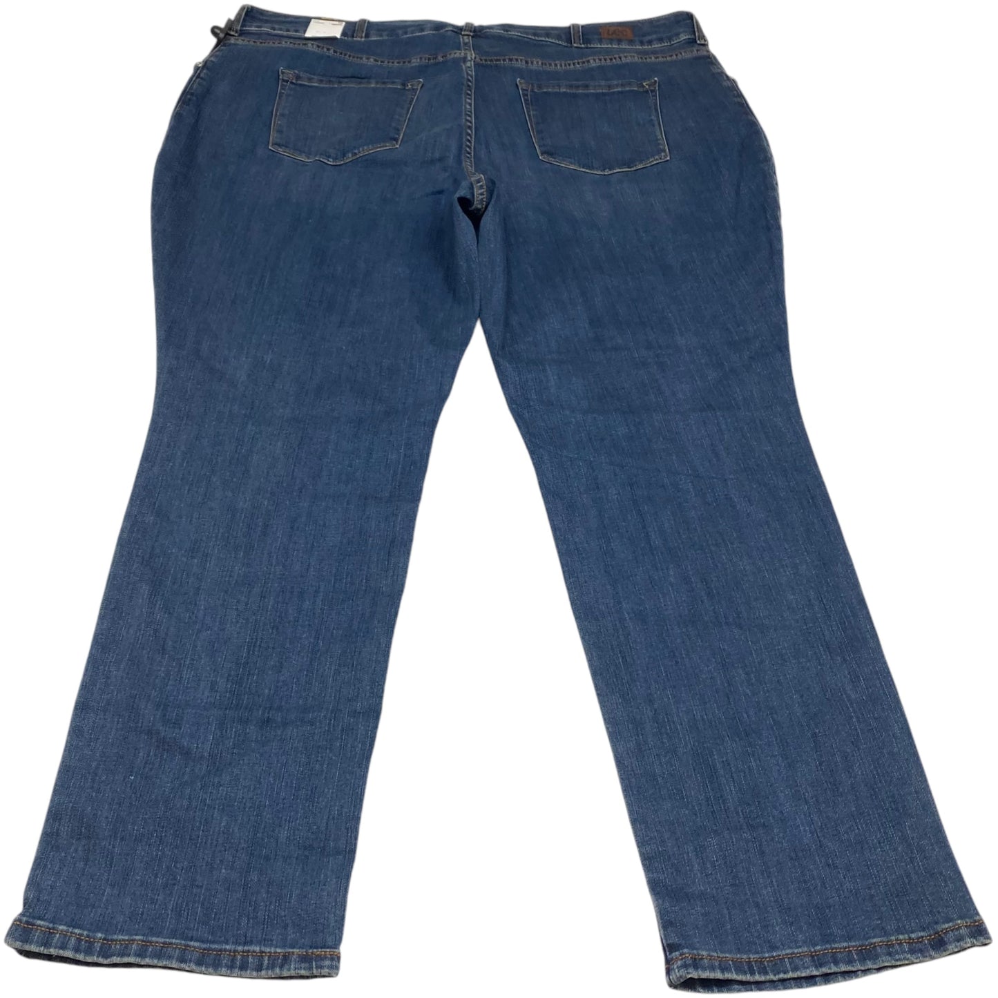 Jeans Straight By Lee In Blue Denim, Size: 22w