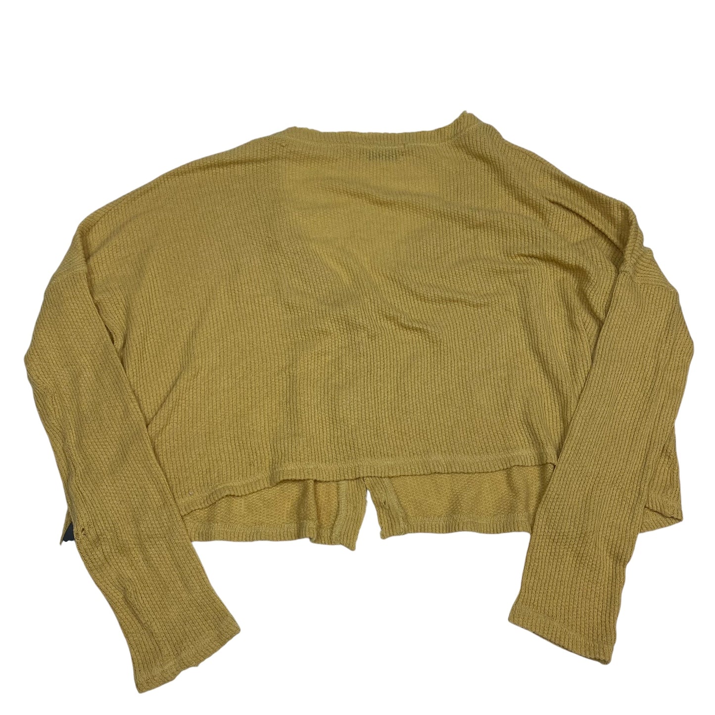 Top Long Sleeve By Urban Outfitters In Yellow, Size: S