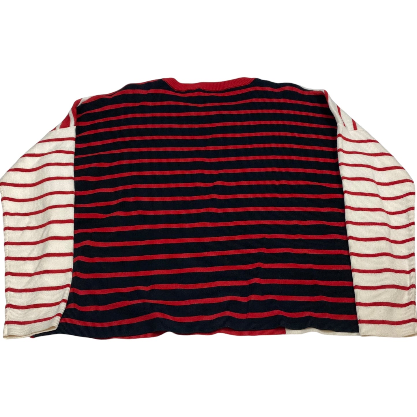 Sweater By Cabi In Red & White, Size: M