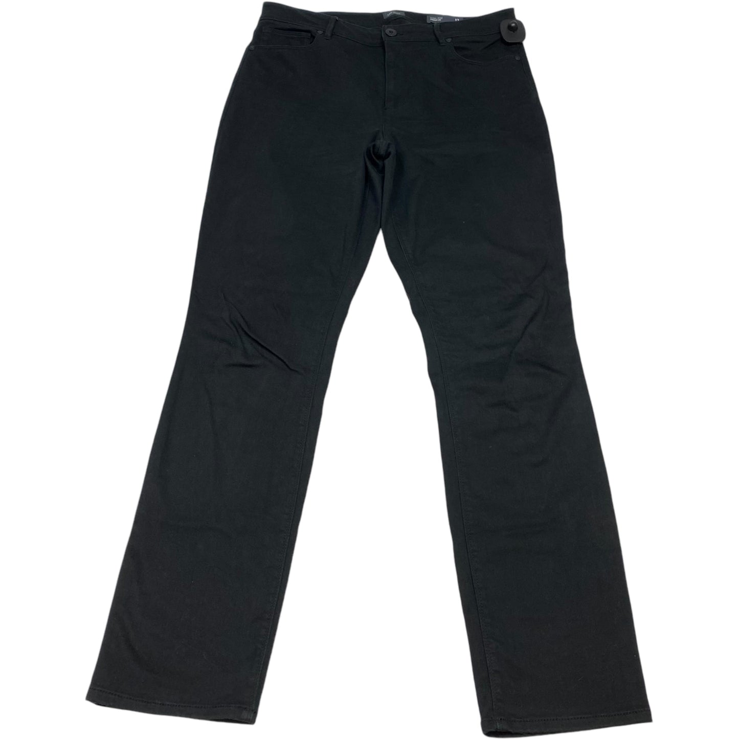 Jeans Straight By J. Jill In Black Denim, Size: 12l