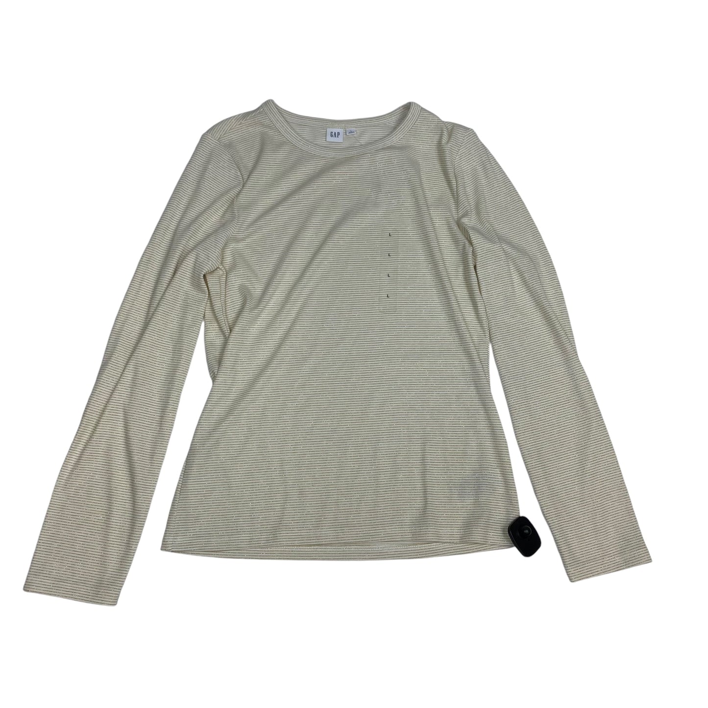 Top Long Sleeve By Gap In Cream, Size: L