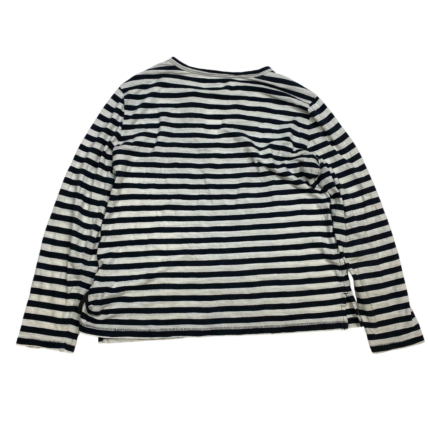 Top Long Sleeve By Madewell In Black & White, Size: S