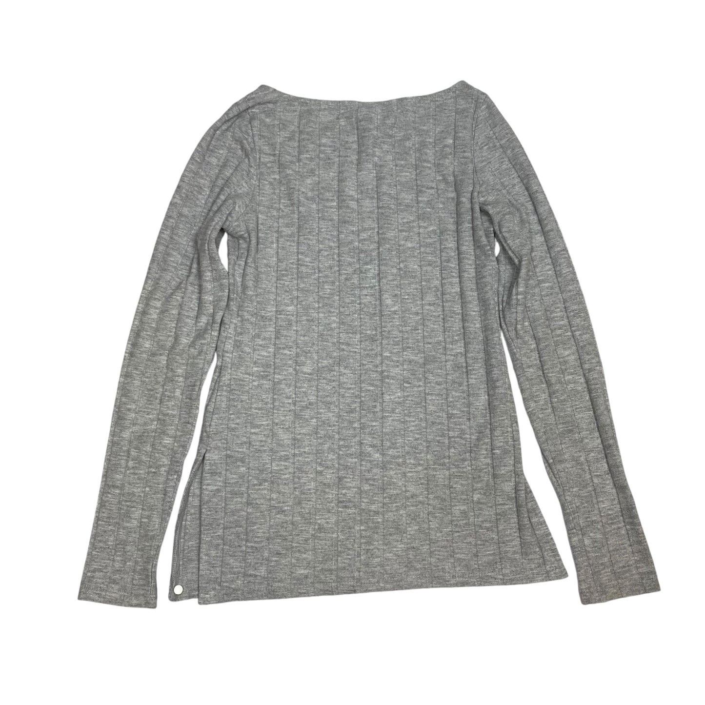 Top Long Sleeve By Anthropologie In Grey, Size: M