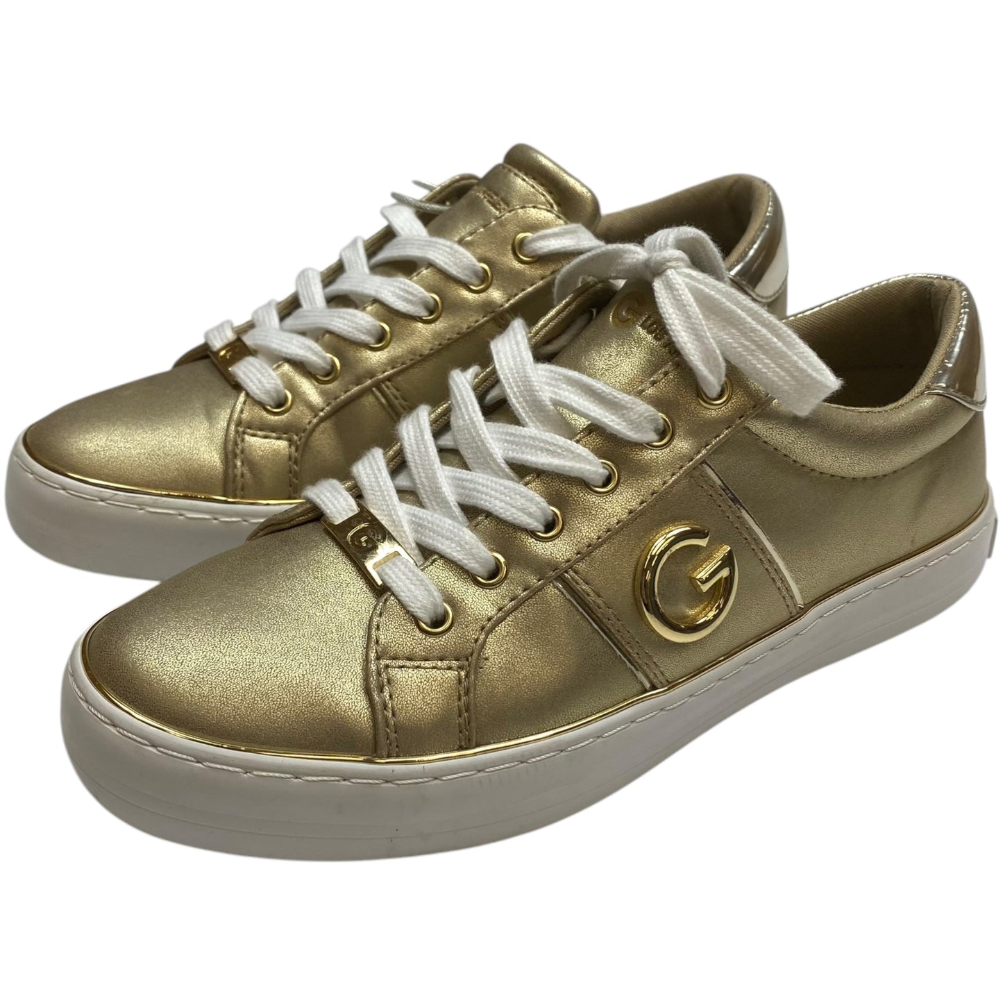 Shoes Sneakers By G By Guess In Gold, Size: 8