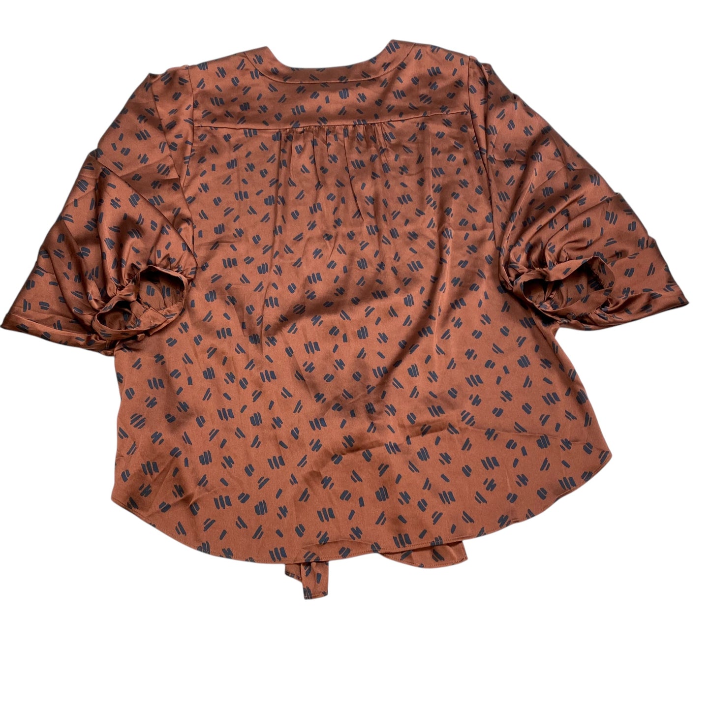 Blouse 3/4 Sleeve By Chicos In Brown, Size: L