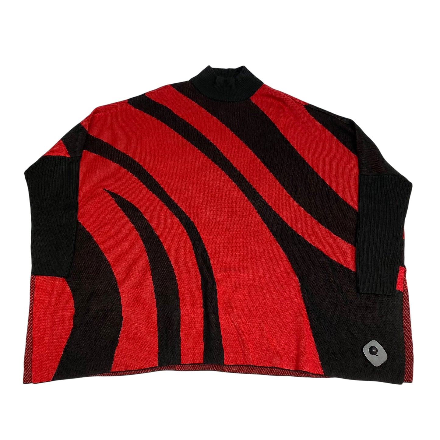 Sweater By Chicos In Black & Red, Size: S