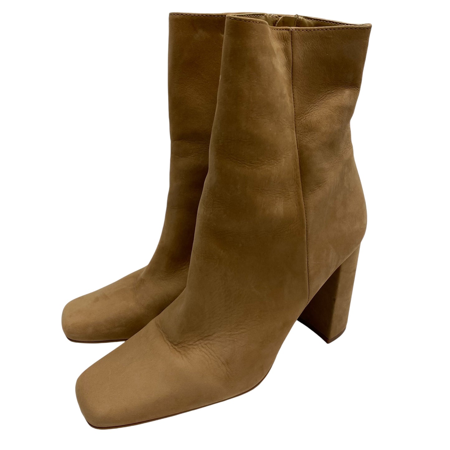 Boots Ankle Heels By Steve Madden In Tan, Size: 9.5