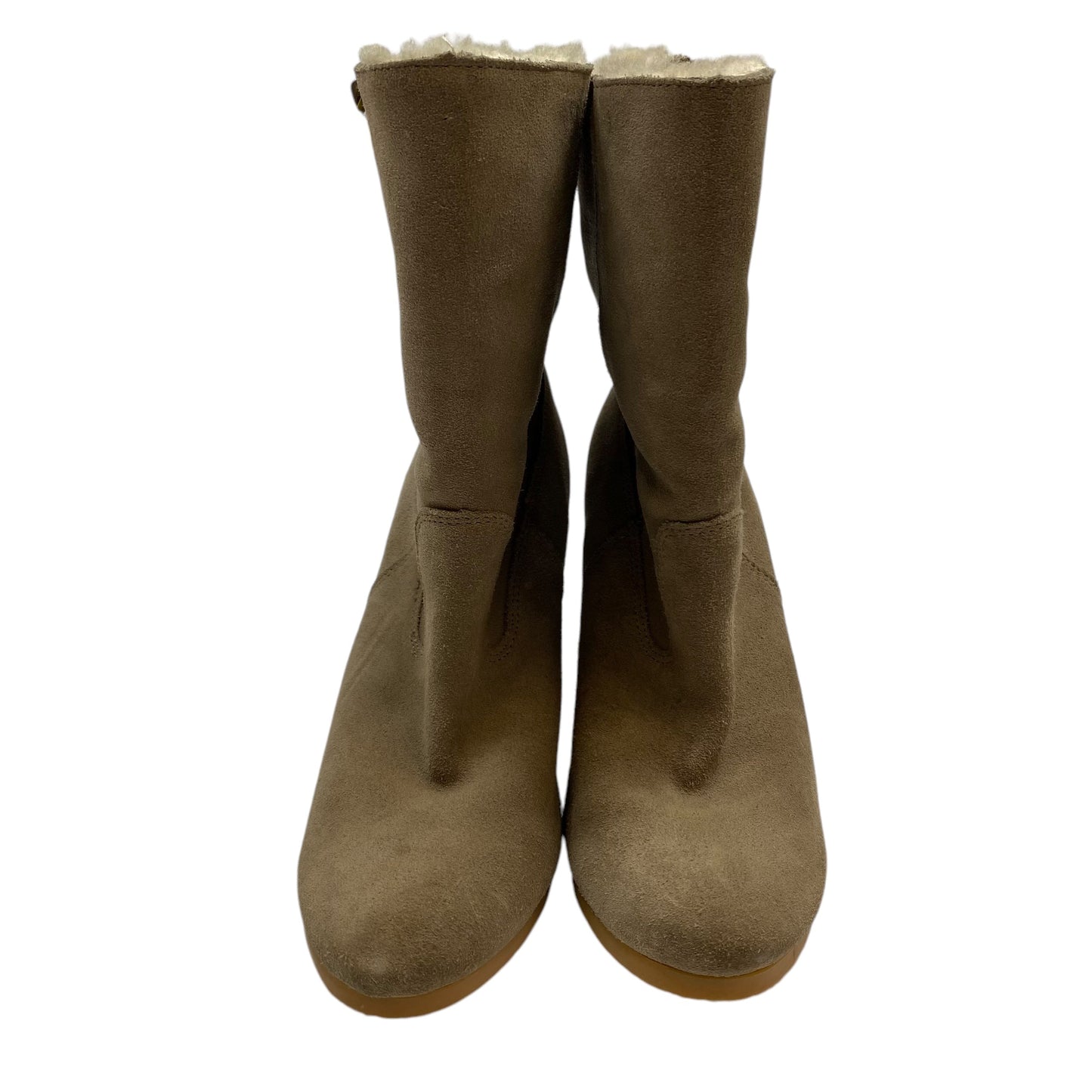 Boots Designer By Coach In Taupe, Size: 7.5